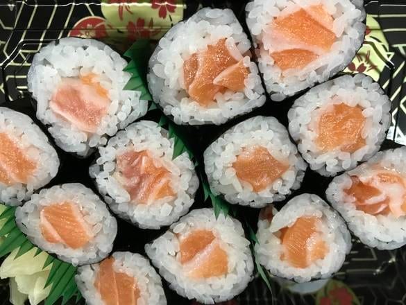 Spicy Salmon Sushi Roll.
